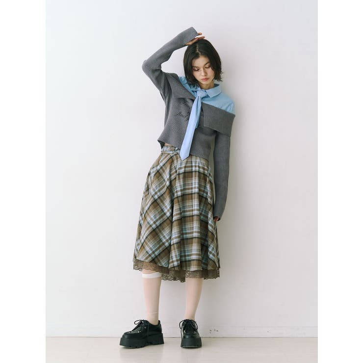 パターンベルトフレアスカート【セットアップ対応】 | jouetie | 詳細画像15 