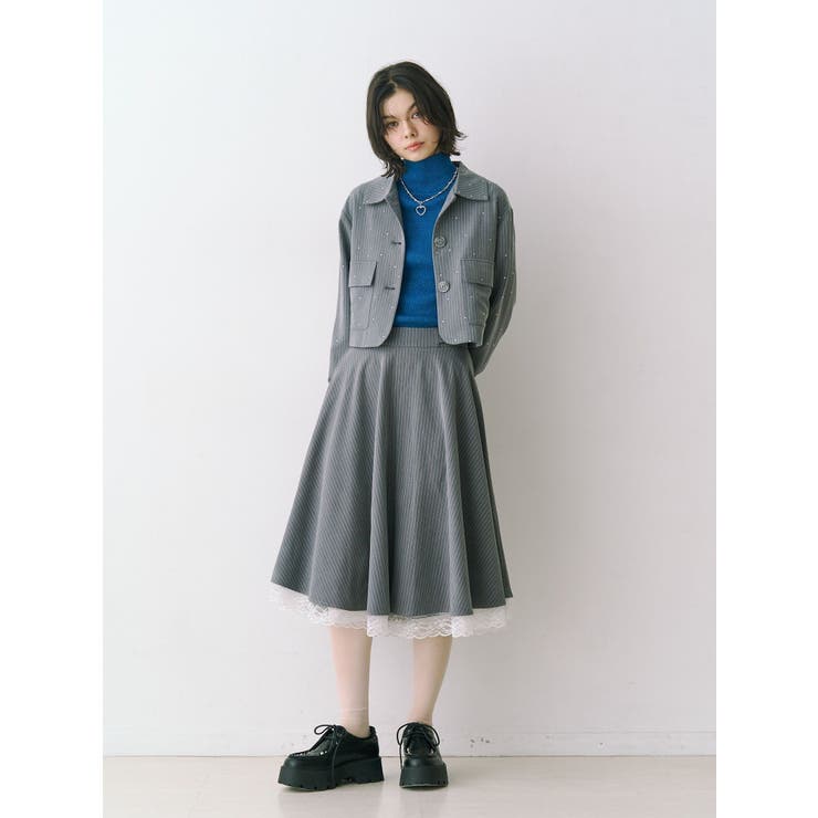 パターンベルトフレアスカート【セットアップ対応】 | jouetie | 詳細画像17 