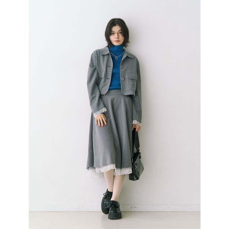 パターンベルトフレアスカート【セットアップ対応】 | jouetie | 詳細画像18 