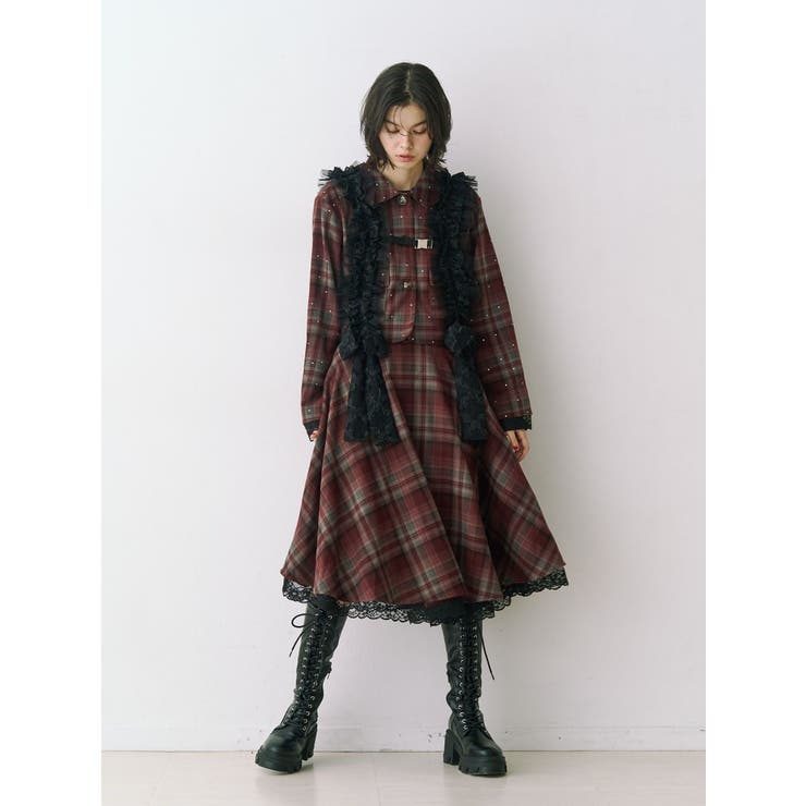 パターンベルトフレアスカート【セットアップ対応】 | jouetie | 詳細画像7 