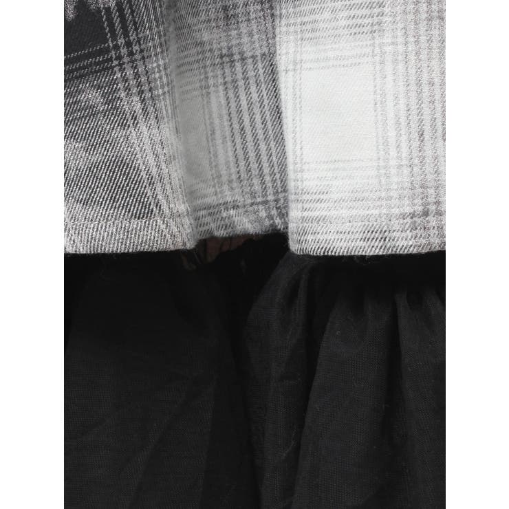 チュールリバーシブルチェックフレアスカート | jouetie | 詳細画像19 
