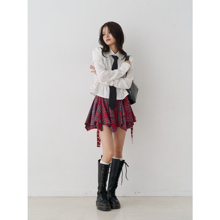 アシメヘムベルテッドミニスカート | jouetie | 詳細画像10 