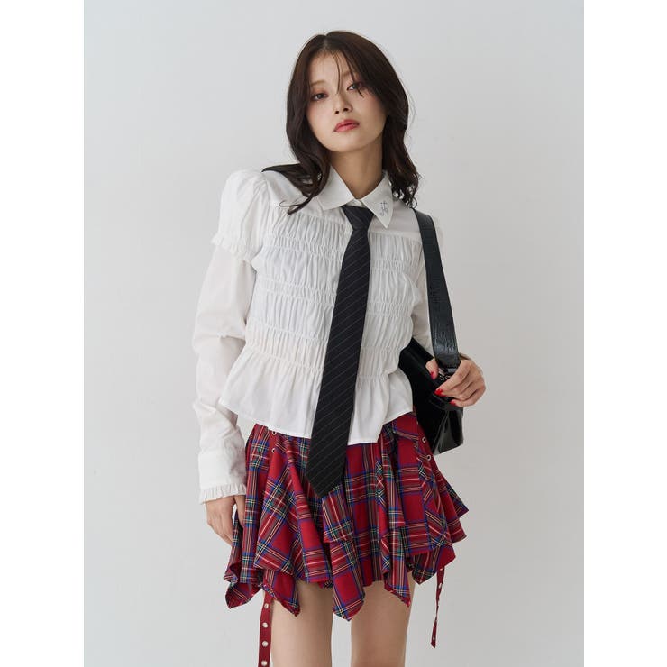 アシメヘムベルテッドミニスカート | jouetie | 詳細画像12 