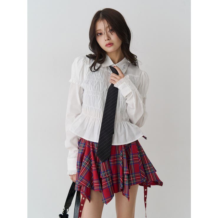 アシメヘムベルテッドミニスカート | jouetie | 詳細画像13 