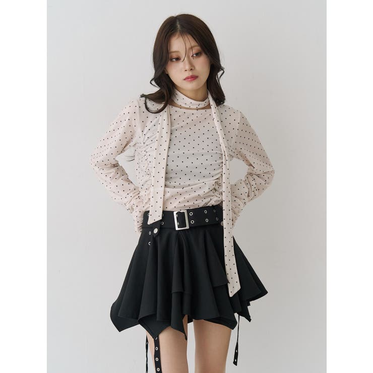 アシメヘムベルテッドミニスカート | jouetie | 詳細画像16 