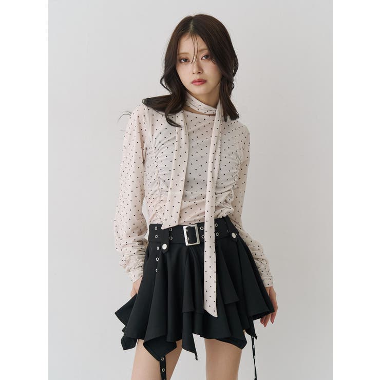 アシメヘムベルテッドミニスカート | jouetie | 詳細画像17 