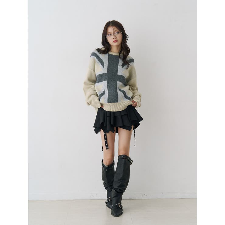 アシメヘムベルテッドミニスカート | jouetie | 詳細画像18 