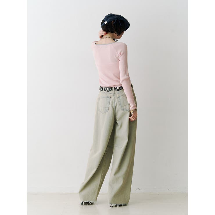 サイドリボンストライプハンチング | jouetie | 詳細画像4 