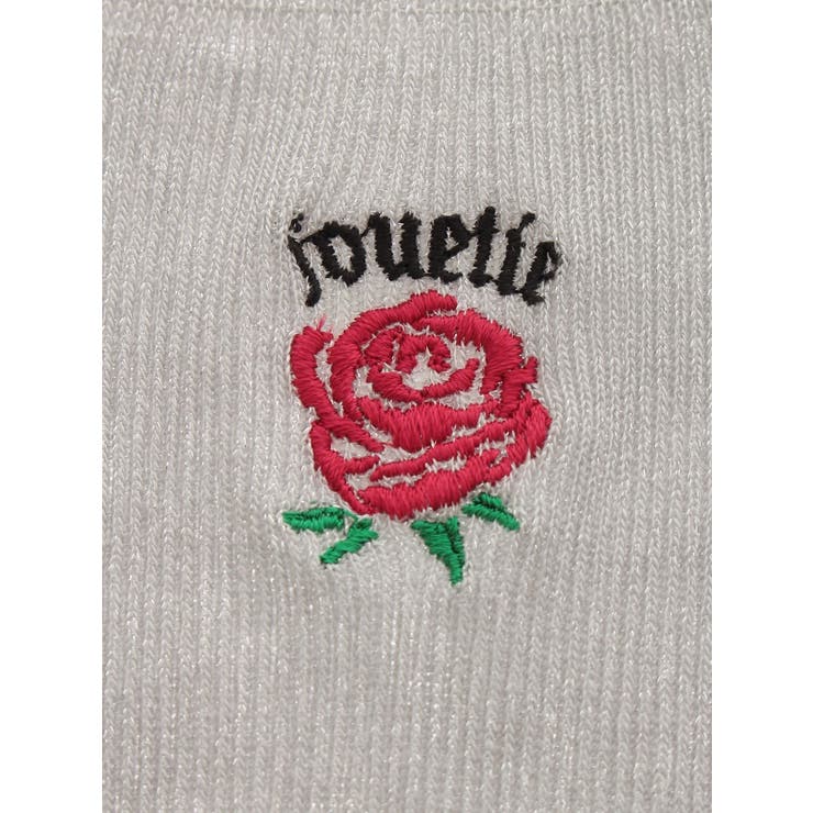 【jouetie×靴下屋】刺繍ラメリブハイソックス | jouetie | 詳細画像6 