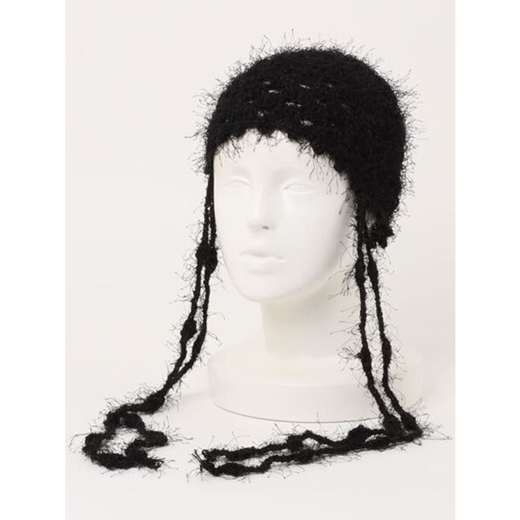 ブラック | フェザーニットビニー | jouetie