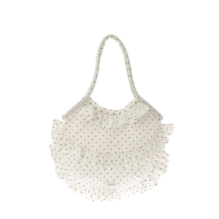 オフホワイト | パターンフリルトートバッグ | jouetie