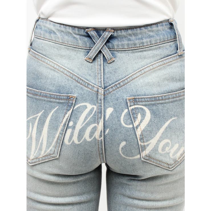 レースドッキングスタッズフレアデニム | jouetie | 詳細画像17 