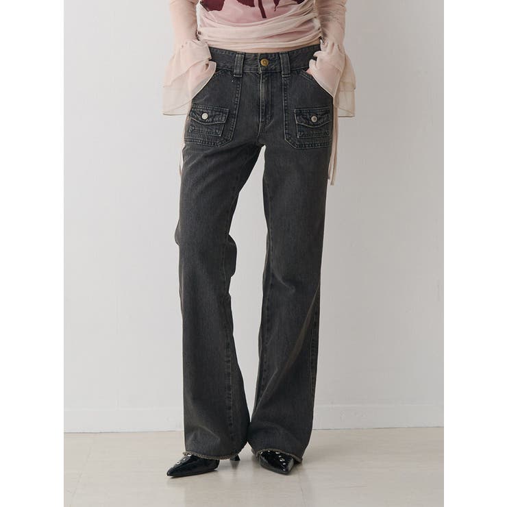 【SOMETHING×PosTokyo】BUSH FLARE DENIM | jouetie | 詳細画像1 