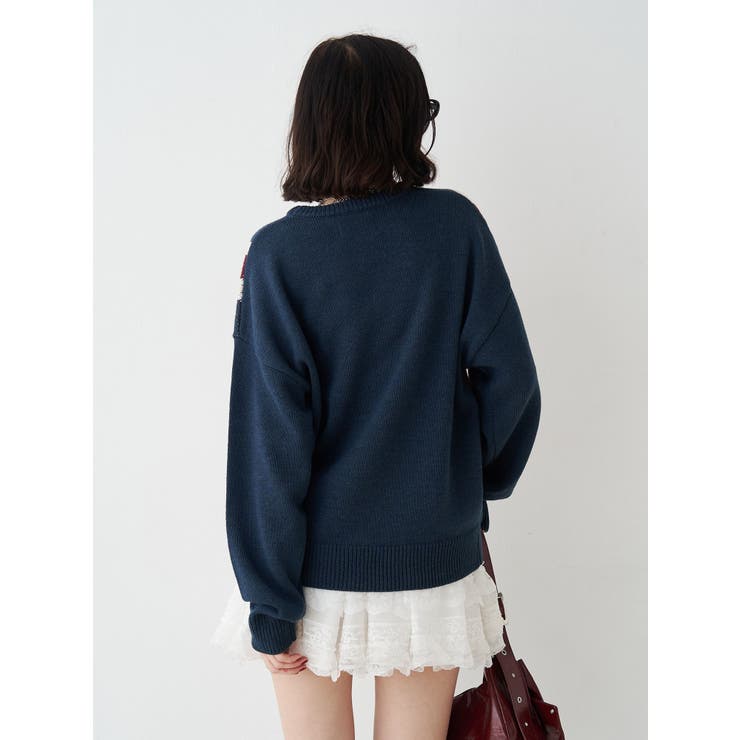 UnionJackジャガードルーズニット | jouetie | 詳細画像18 