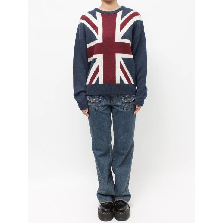 UnionJackジャガードルーズニット | jouetie | 詳細画像30 