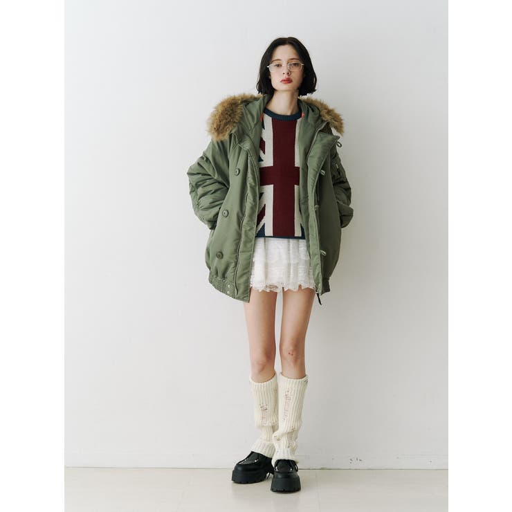 UnionJackジャガードルーズニット | jouetie | 詳細画像5 