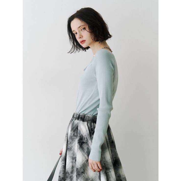 オープンショルダーレイヤードニット | jouetie | 詳細画像17 