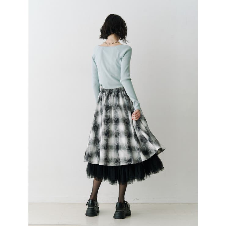 オープンショルダーレイヤードニット | jouetie | 詳細画像18 