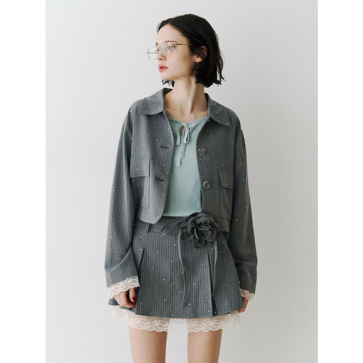 オープンショルダーレイヤードニット | jouetie | 詳細画像21 