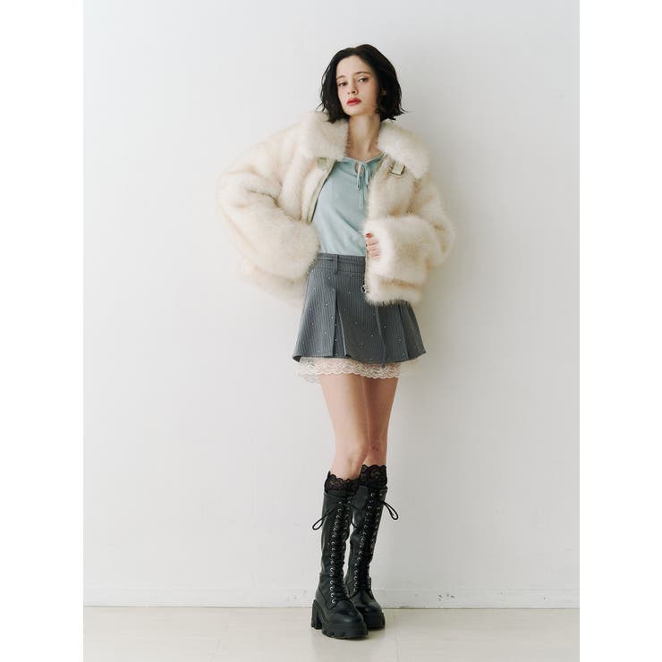 オープンショルダーレイヤードニット | jouetie | 詳細画像24 