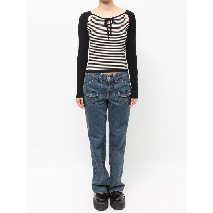 オープンショルダーレイヤードニット | jouetie | 詳細画像32 