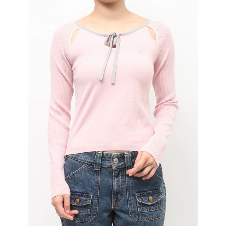 オープンショルダーレイヤードニット | jouetie | 詳細画像36 