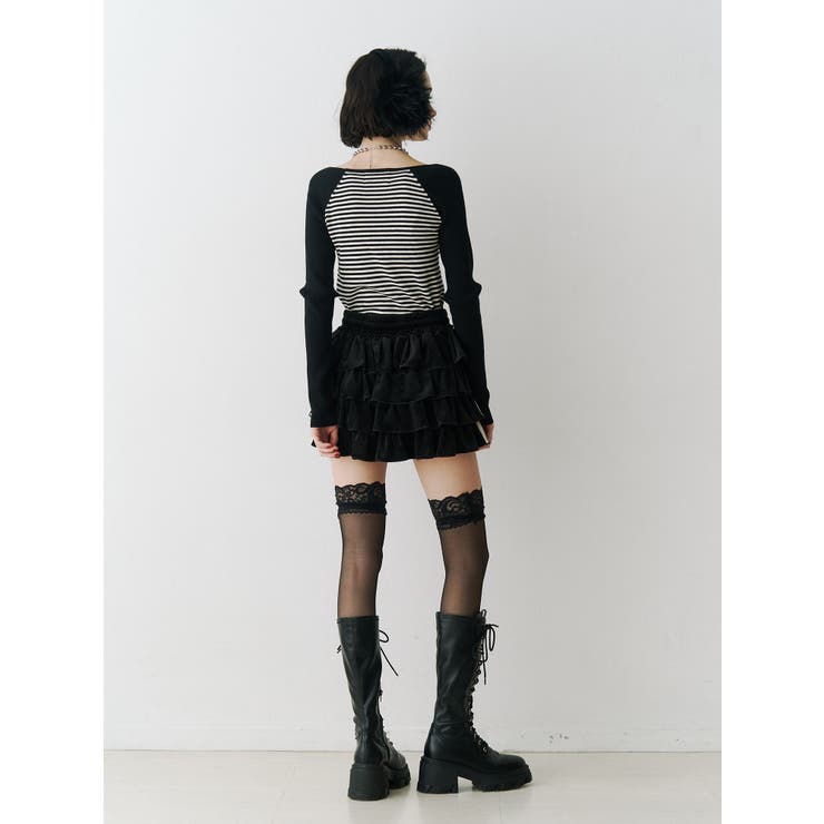 オープンショルダーレイヤードニット | jouetie | 詳細画像6 