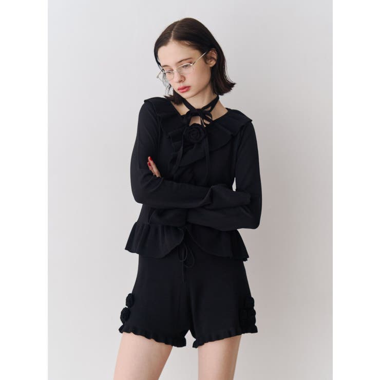 ラッフルフリルコサージュニット | jouetie | 詳細画像10 