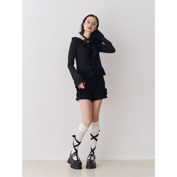 ラッフルフリルコサージュニット | jouetie | 詳細画像11 