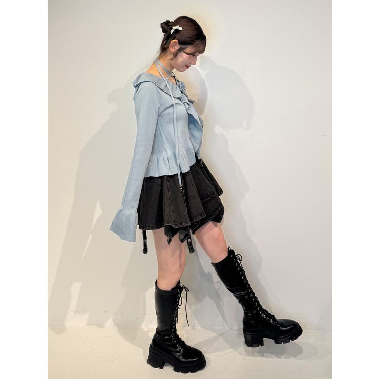 ラッフルフリルコサージュニット | jouetie | 詳細画像18 