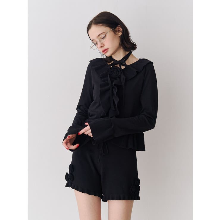 ラッフルフリルコサージュニット | jouetie | 詳細画像8 