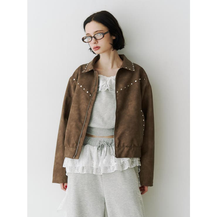 レースドッキングオフショルプルオーバー【セットアップ対応】 | jouetie | 詳細画像11 