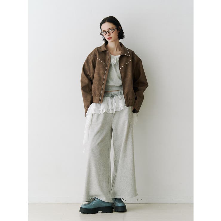 レースドッキングオフショルプルオーバー【セットアップ対応】 | jouetie | 詳細画像12 