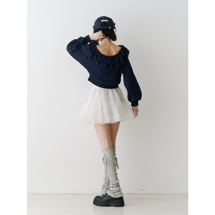 レースドッキングオフショルプルオーバー【セットアップ対応】 | jouetie | 詳細画像15 