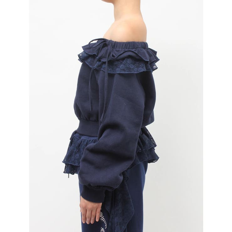 レースドッキングオフショルプルオーバー【セットアップ対応】 | jouetie | 詳細画像25 