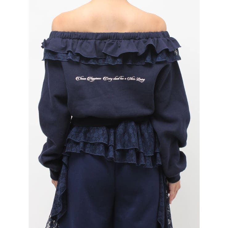 レースドッキングオフショルプルオーバー【セットアップ対応】 | jouetie | 詳細画像26 