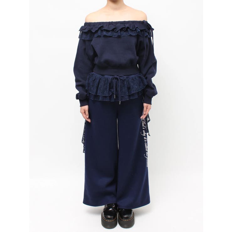 レースドッキングオフショルプルオーバー【セットアップ対応】 | jouetie | 詳細画像31 