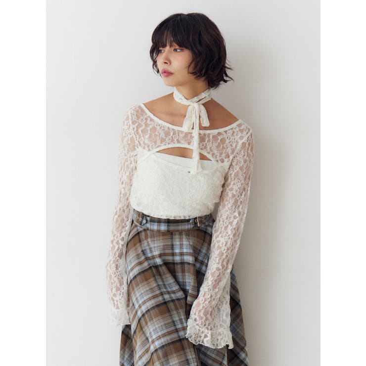 カットアウトレーストップス | jouetie | 詳細画像19 