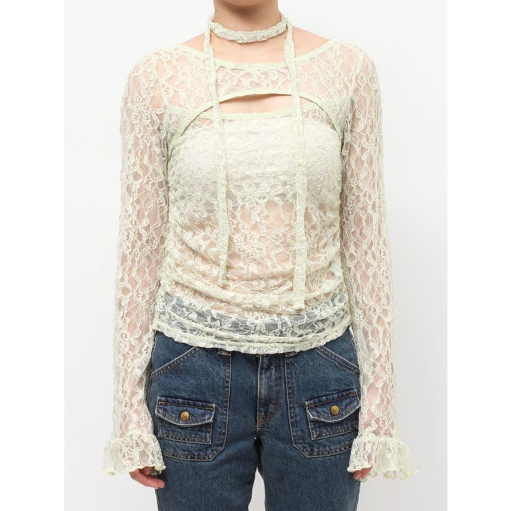 カットアウトレーストップス | jouetie | 詳細画像23 