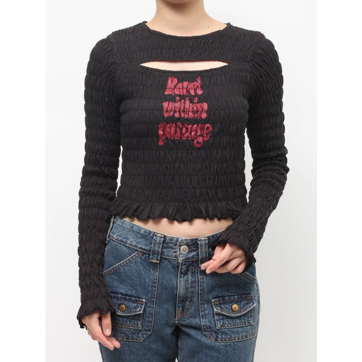 カットアウトシャーリングトップス | jouetie | 詳細画像15 