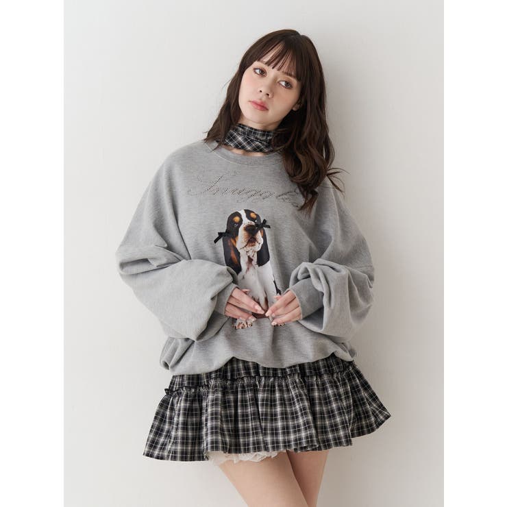 DOGプリントプルオーバー | jouetie | 詳細画像3 