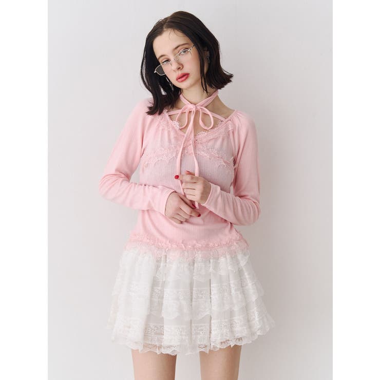 レースドッキングカットトップス | jouetie | 詳細画像10 