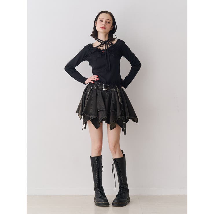 レースドッキングカットトップス | jouetie | 詳細画像17 