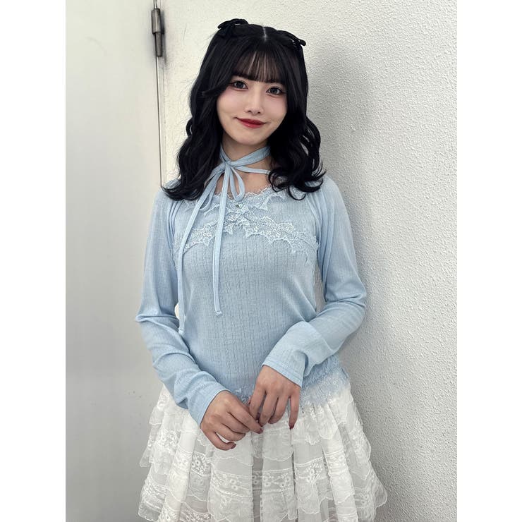 レースドッキングカットトップス | jouetie | 詳細画像20 