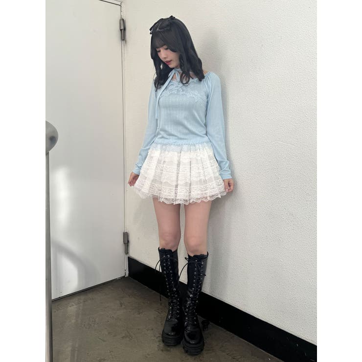 レースドッキングカットトップス | jouetie | 詳細画像21 