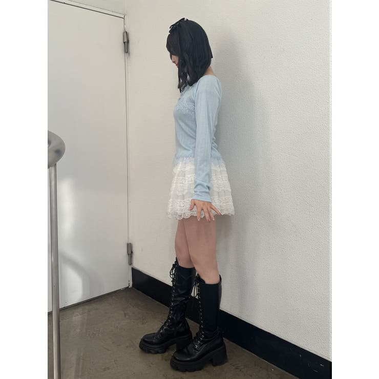 レースドッキングカットトップス | jouetie | 詳細画像22 