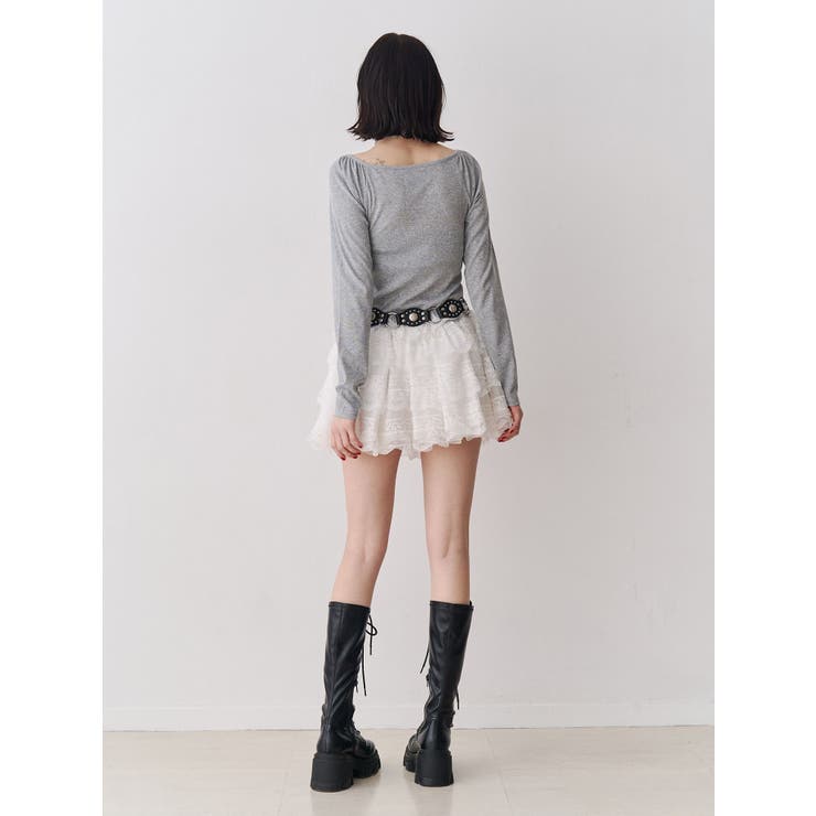 レースドッキングカットトップス | jouetie | 詳細画像8 