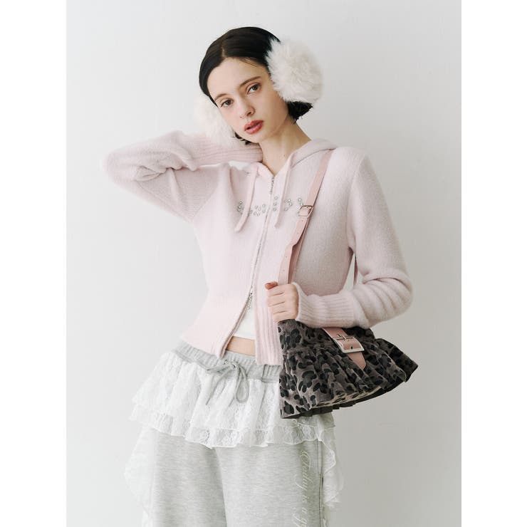 ビジューロゴジップコンパクトフーディ | jouetie | 詳細画像14 