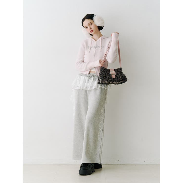 ビジューロゴジップコンパクトフーディ | jouetie | 詳細画像16 