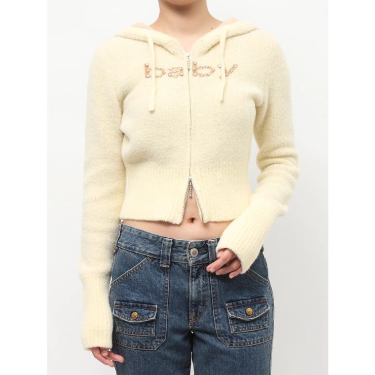 ビジューロゴジップコンパクトフーディ | jouetie | 詳細画像32 